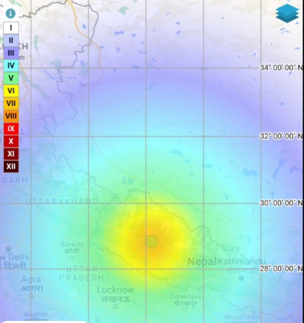 BREAK: देश के कई इलाकों में भूकंप के झटके,नेपाल था केन्द्र